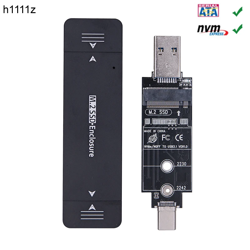 Protocolo Duplo Usb3.1 tipo c M.2 Sata Nvme Gabinete Ssd Adaptador Usb Nvme Case Ssd m2 Nvme Externo Caixa m2 Sata Ssd Rtl9210b