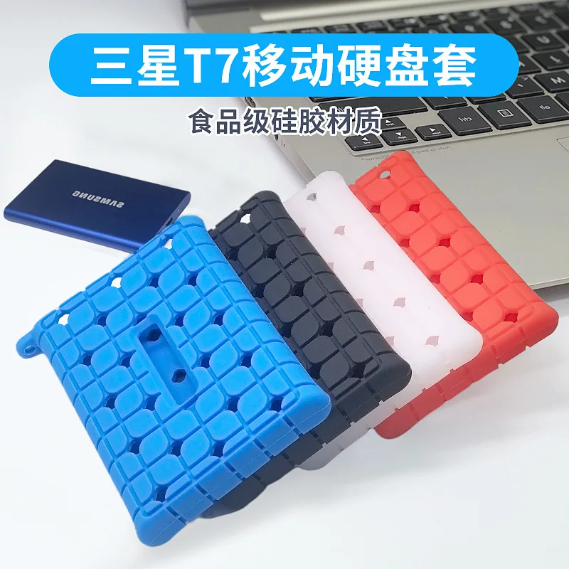 Custodie Per Hdd Custodia Protettiva In Silicone Antiurto Per Samsung T7 / T7 Touch Unità A Stato Solido Ssd Esterna