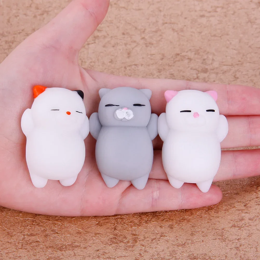 Cute Squishy Mochi Animal Stress Relief Toys Soft TPR Squeeze Pinch Funny Toys Kawaii Cat Paws Abreact Toys for Kids Adult 5