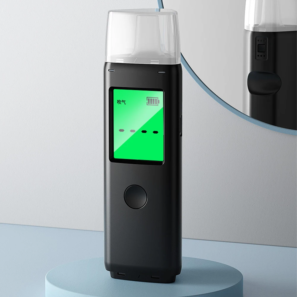 Portable Breathalyzer Professional Alcohol Tester High Accuracy Digital Display Rechargeable Breath Tester Tool with Mouthpiece