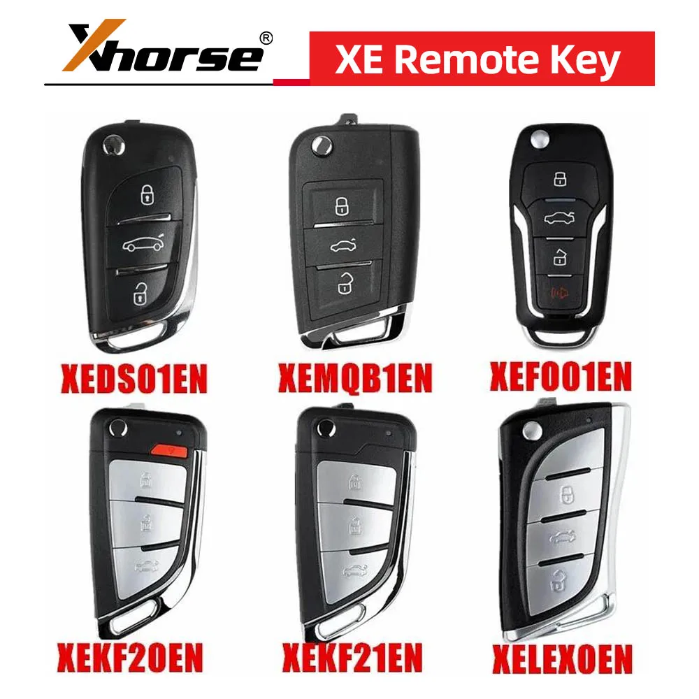 

5pcs/lot Xhorse XE Series Remote Key with Super Chip XEMQB1EN XEDS01EN XEFO01EN XEKF20EN XEKF21EN XELEX0EN English Version
