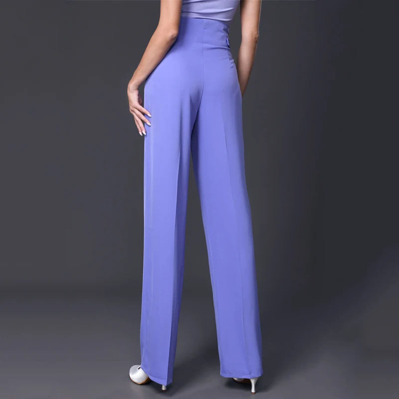 3 Colors Latin Dance Modern Dance Pants For Women High Waist Pants Wide Leg Practice Clothes Ballroom Wear SL7331