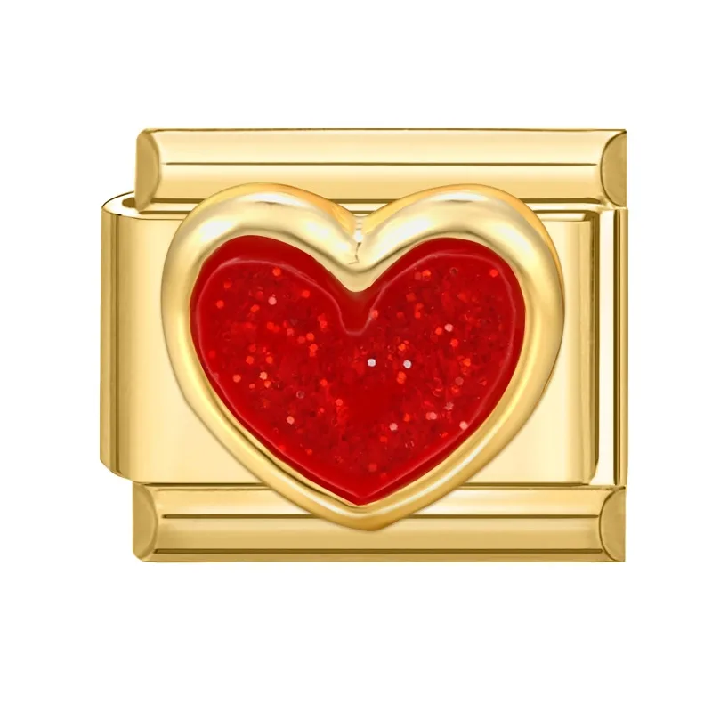 1 Stück 304 Edelstahl Italienische Charm-Verbindungsstücke Schmetterling Seestern Herz für DIY Armband Schmuckherstellung Vergoldet 10mm x 9mm – Detail 9