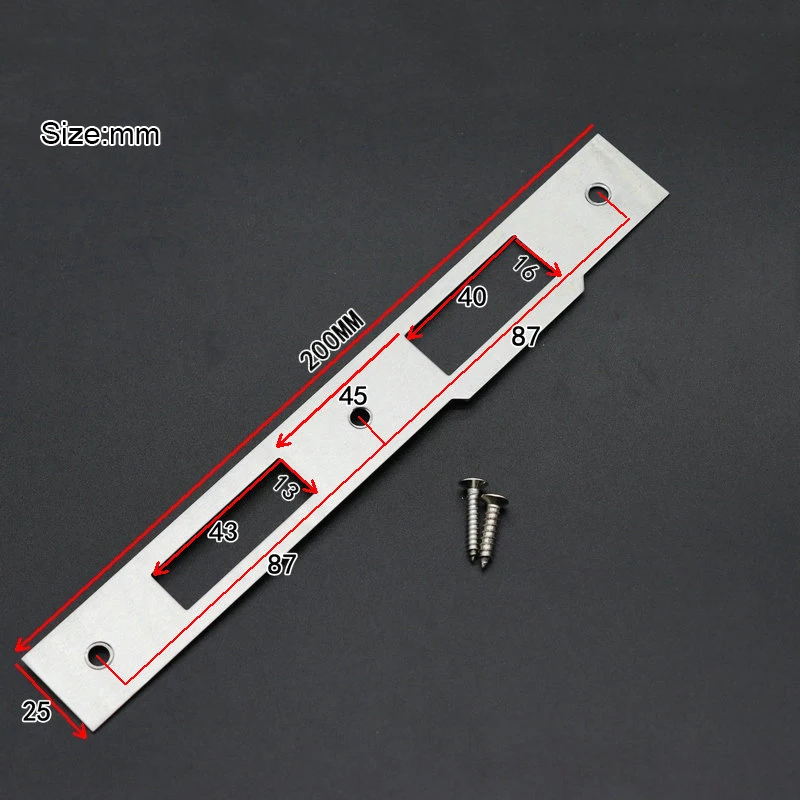 1Piece European Narrow Mortise Door Lock body Repair Parts Size 8520 8525 8530 8535 for choose