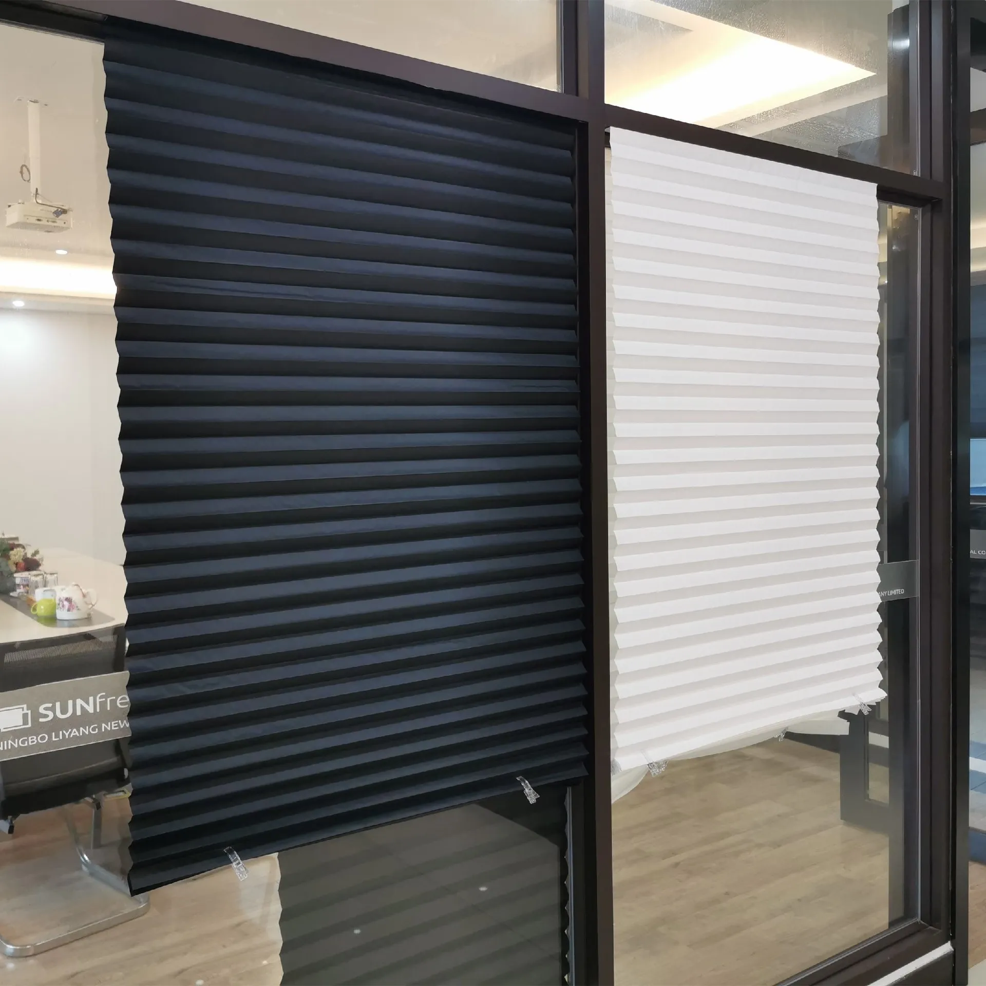 주방 욕실용 자기 접착 주름 블라인드, 반 암막 창문 커튼, 커피 및 사무실 창문용 발코니 그늘 