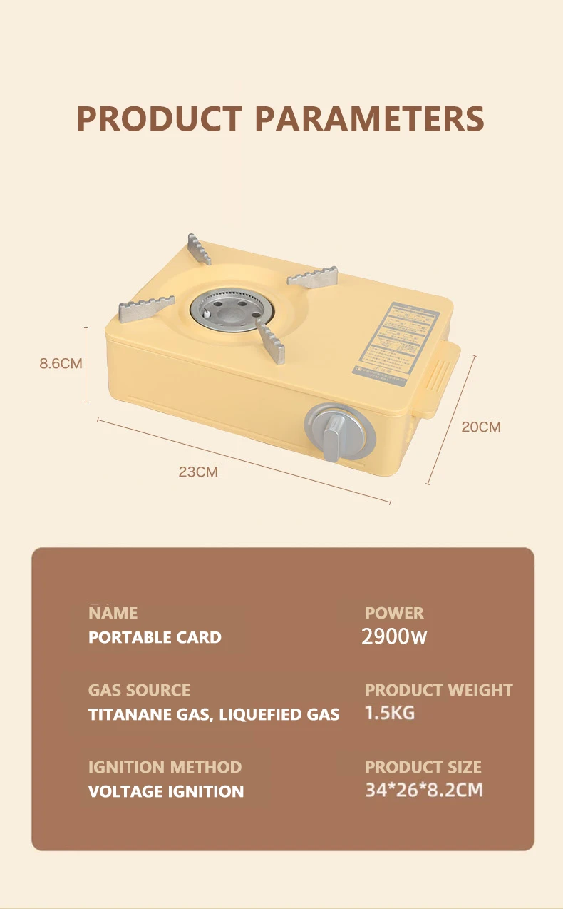 Jetshark Outdoor Cookware Camping Gas Stove Portable BBQ Camping Equipment Cookware Mini Square Cassette Stove