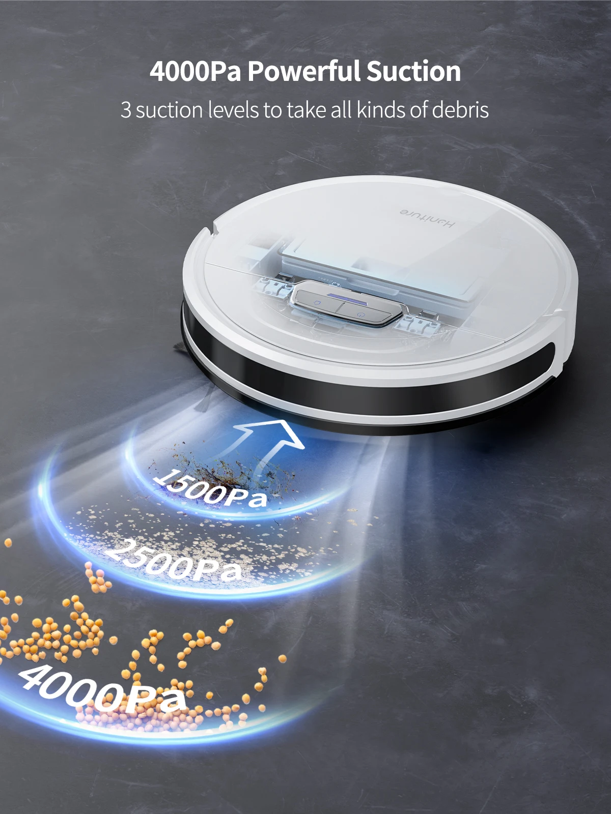 HONITURE Robot Vacuum Cleaner 4000Pa Smart Home Mop Sweeping & Dragging Integrated Self-Charging App&Remote&Voice Control robot vacuum cleaner