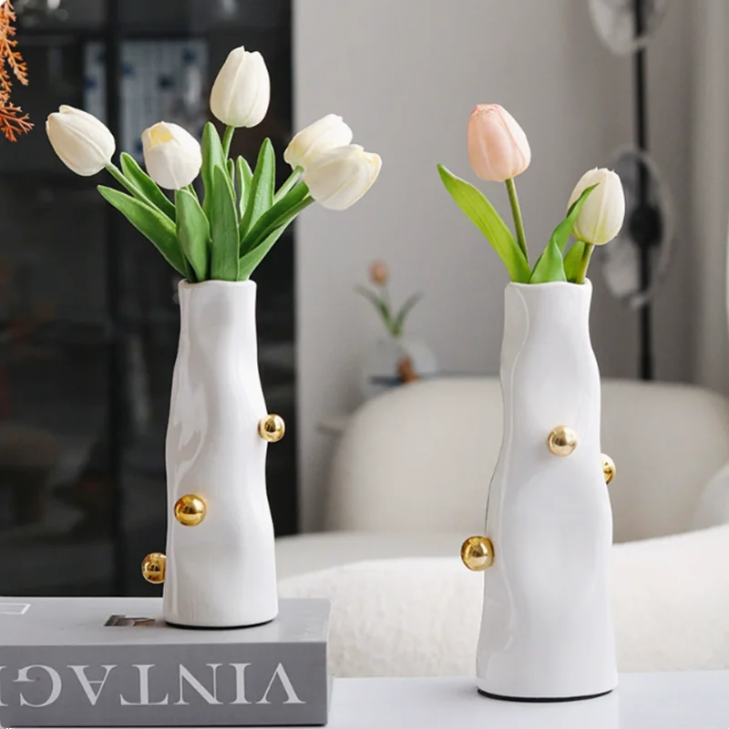 Resin Vase, Abstract Art, Twisted, Shaped Vase, Living Room and Dining Table Flower Arrangement, Home Decoration Ornament 3