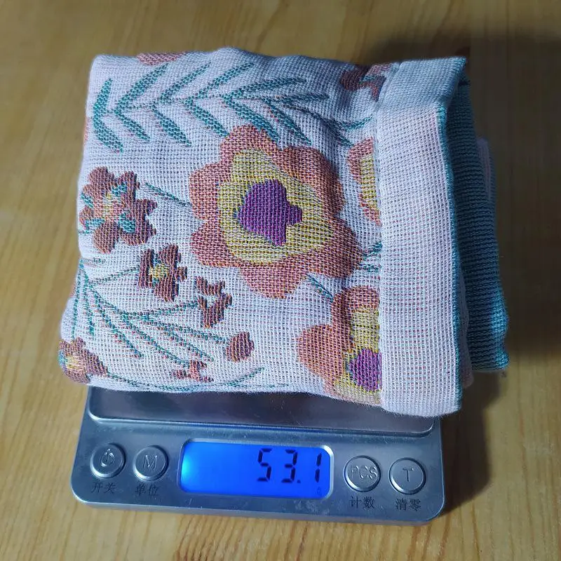 새로운 4겹 38x40cm 면사 장 순면 행주 빠른 건조 티 타월 레트로 플로럴 핸드 타월 가정용 레스토랑용