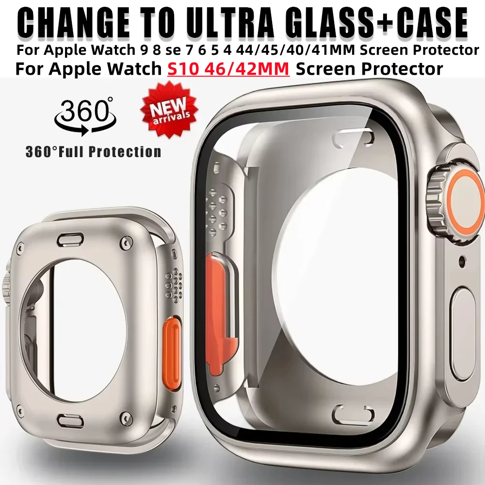 Durable Hard PC Screen Protector Cover for Apple Watch - Front and Rear Bumper Case
