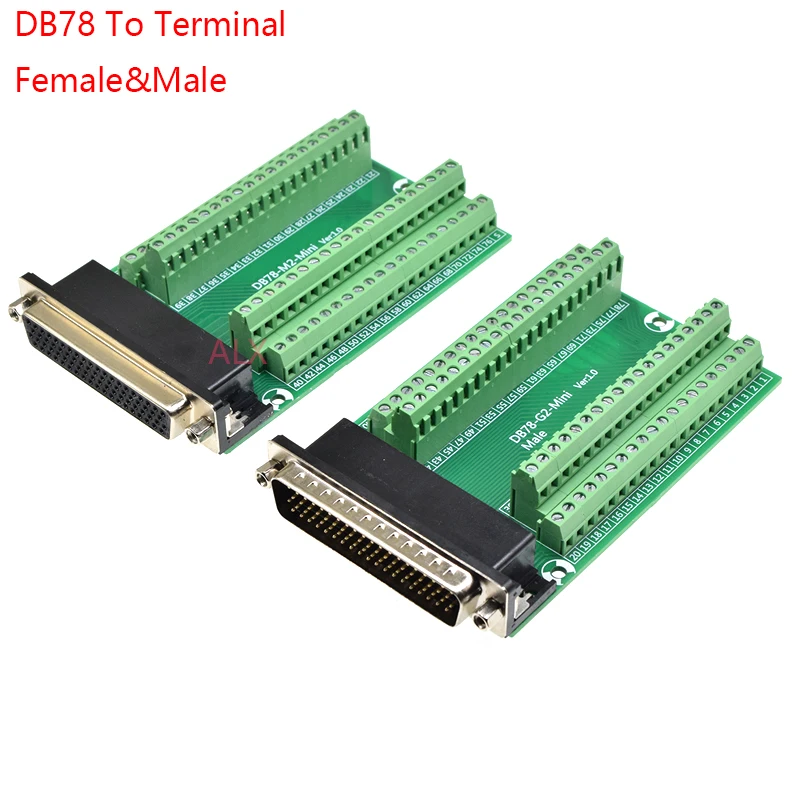 

1PCS DB78 78PIN Male Female connector to terminal adapter D-SUB converter 78 pin plug terminal board Signal Module