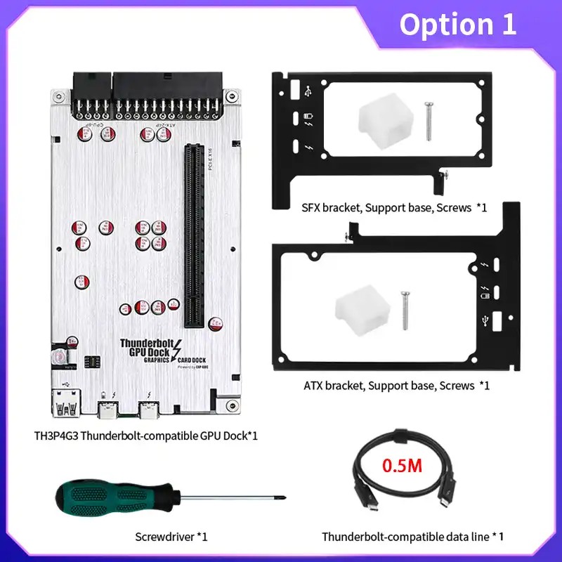 TH3P4G3 Thunderbolt 3 eGPU 外付けGPUドックキット TH3P4G3 Thunderbolt 4 3 GPU Dock to PCIe Graphic Card for