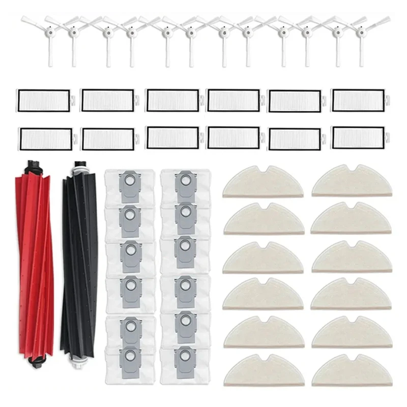 

For Roborock Q8 Max / Q8 Max+ Robot Vacuum Cleaner Accessories Kit Main Side Brush HEPA Filter Mop Cloths Rags Dust Bags