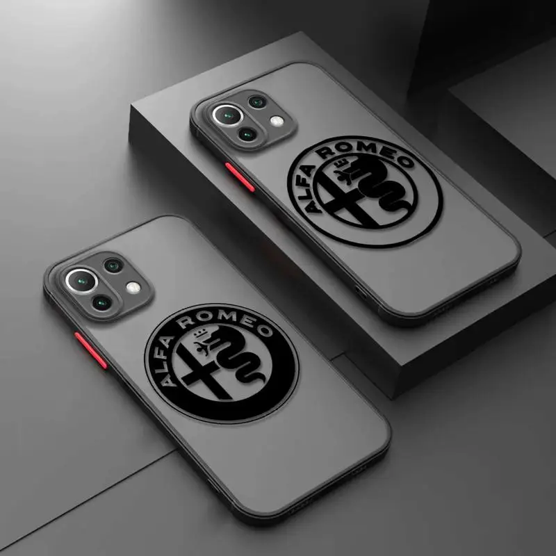 

Phone Case For Xiaomi Poco X3 NFC M3 M5 M5s F3 Pro For MI 13 12 12X 12T 11 11X 9T 10T Lite Note 10 Matte Cover Alfa Romeo