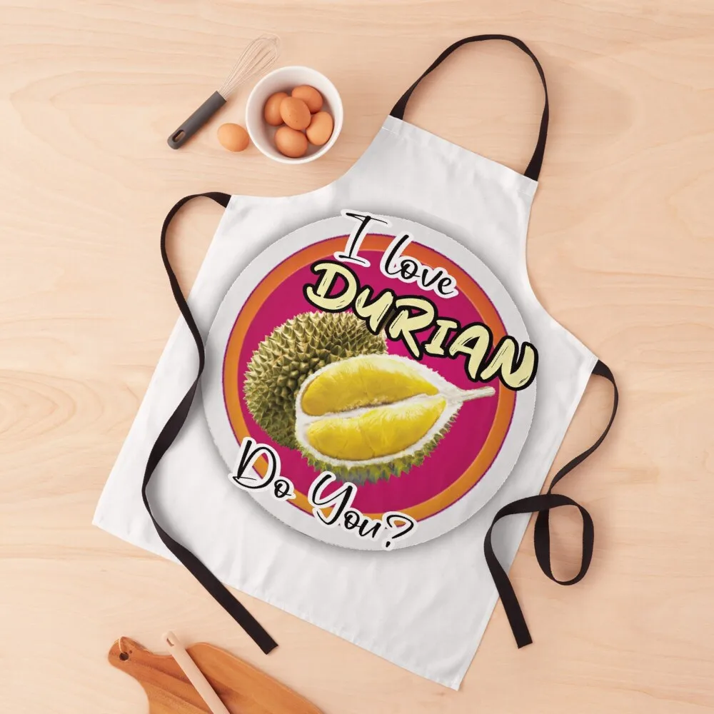 

I Love Durian Tropical Fruits Apron waterproof for women Kitchen For Women Apron