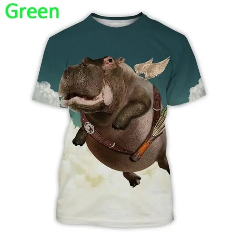 

Новинка, футболка с забавными животными в стиле хиппота, мужская летняя футболка 2023 с 3D принтом и коротким рукавом, женская одежда в стиле Харадзюку, модные детские топы y2k