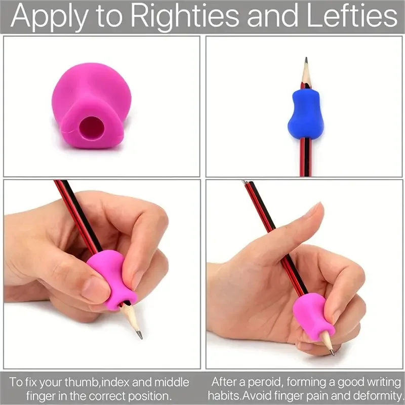 5-10pcs Writing Corrector Finger Posture Correction Tool Trainer Children's Pen Writing Assistant Grip Suit Student Stationery 6