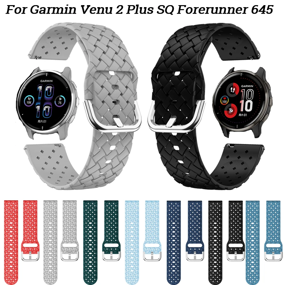 20mm Silicone Watchband Starps For Garmin Venu Sq Vivoactive 3 3t Hr