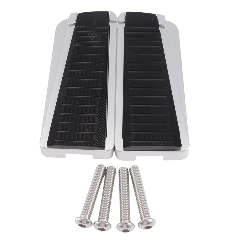 

Motorcycle Front Foot Pegs Widen Footrest Pad Foot Rests Pedal for VOGE DS525X DS 525 X 525DSX 525 DSX(Black+Silver)