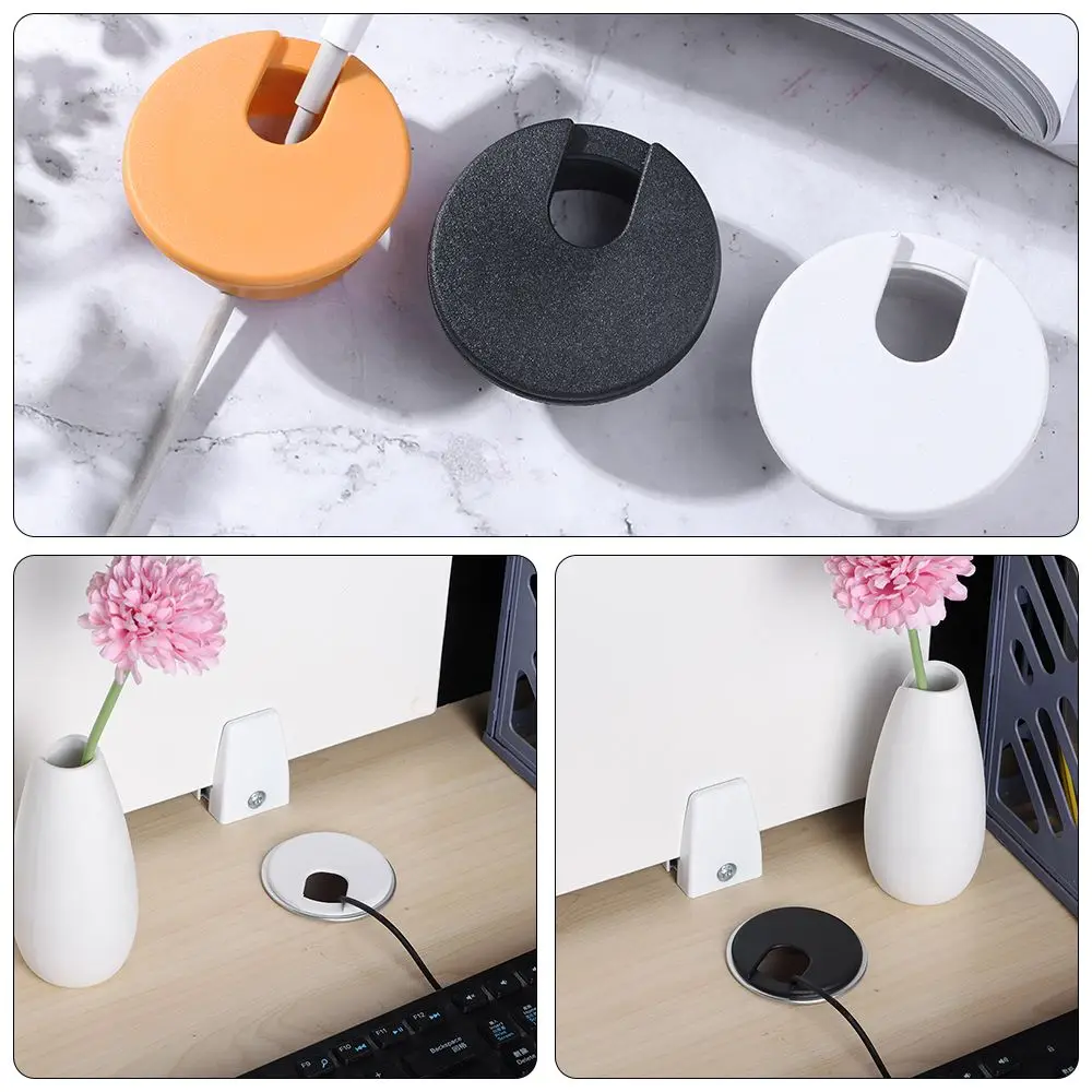 35/50mm Tidy Buckle Line Cable Clamp Office Desk Table Cable Fastener Line Box Wire Hole Cover Computer Grommet