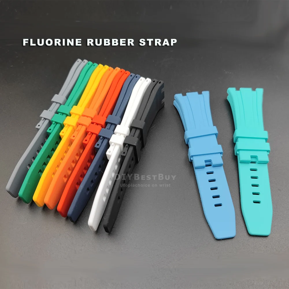 

0798 Rubber Silicone Strap for IWatch Series 7 6 SE 5 4 3 2 1 Modification Kit