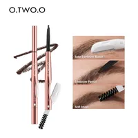 O.TWO.O 3 In 1 Eyebrow Pencil With Eyebrow Trimmer Precise Brow Definer Natural Brown Grey Color Waterproof Eye Brows Pen 1