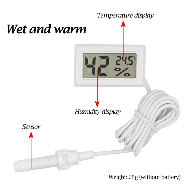 Méhészet Méhkas Mini Kényelmes Digitális Lcd Higrométer Hőmérő Érzékelő Megfigyelő Páratartalom Detektorával - Image 3