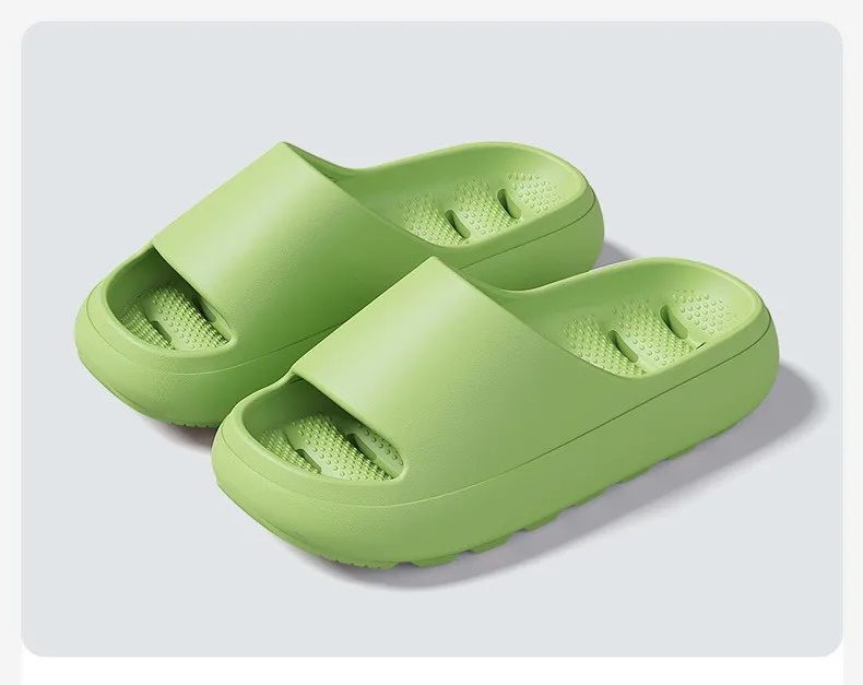 Eva Perforated Shower Slippers Non-slip Summer Slides For Unisex_voghion.com