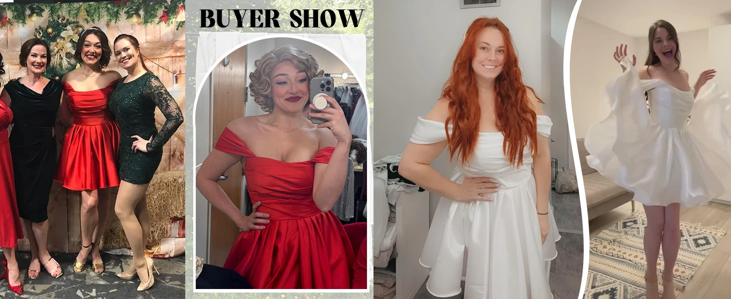 schulterfreies Homecoming-Kleid