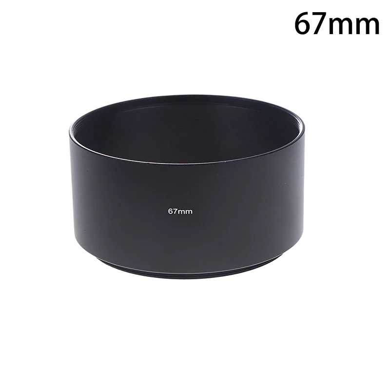 Universal Long Metal Lens Hood for Camera Lenses - Sunshade Accessory