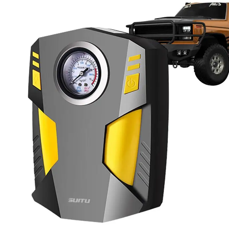 

Car Air Pump For Tires 12V Multifunctional Auto Tire Inflator With Led Light Automotive Accessories For Rubber Boat Inflatable