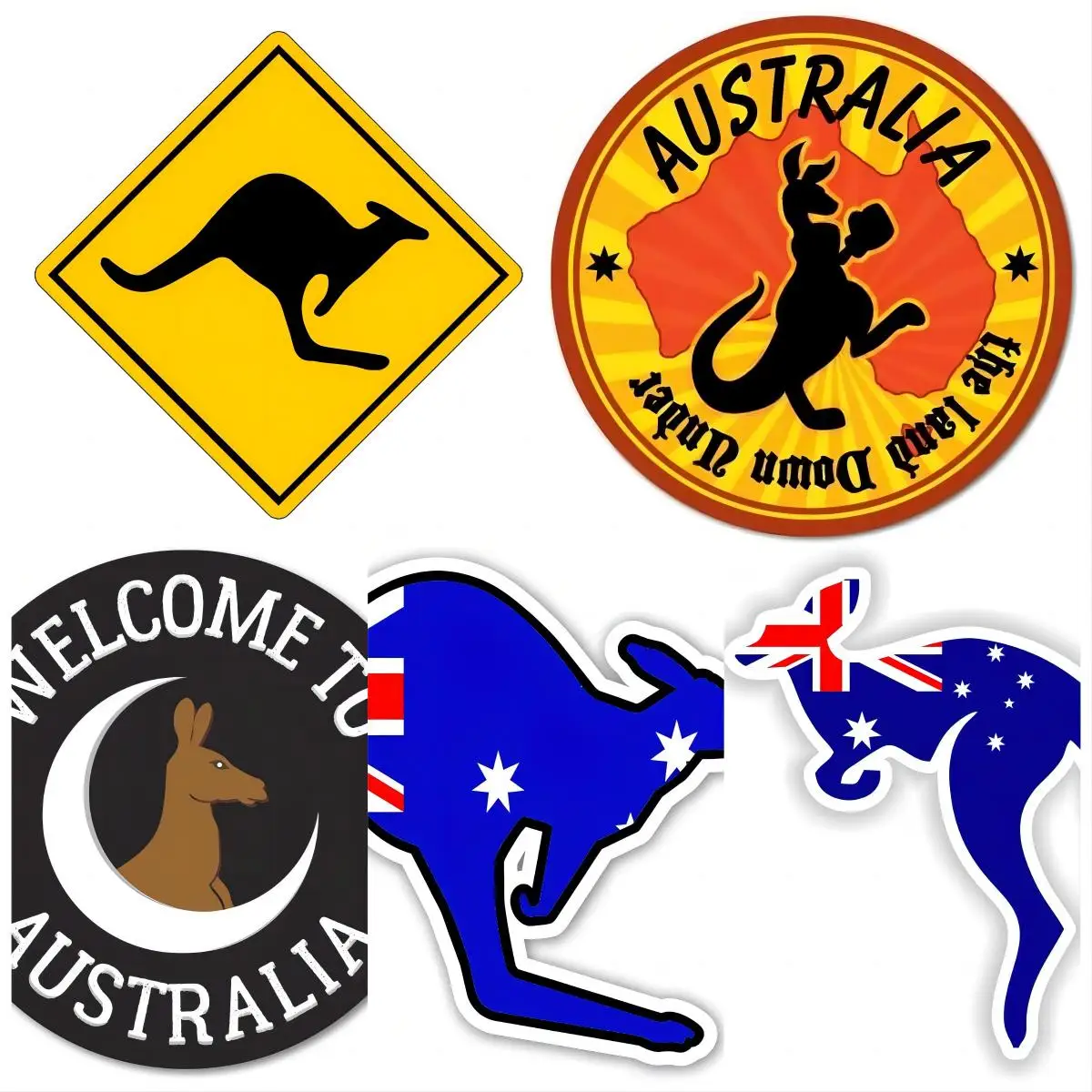 

Kangaroo Zone Australia Bumper Sticker Cars Exterior Auto Vehicle Supplies Accessories Rearview Mirror Motorcycle 3d Stickers