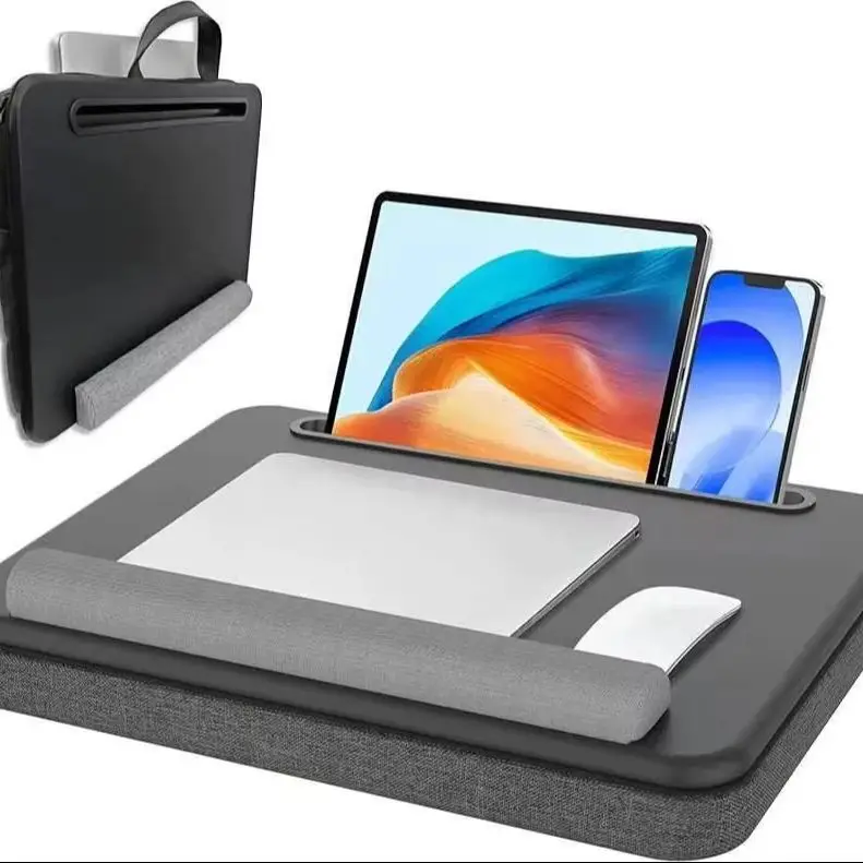 Compact Portable Laptop Desk with Storage and Handle - Ideal
