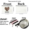 Heart Leopard Pattern Name Customization White Makeup Bag Canvas Wash Bag Organizer Fashion Travel Lipstick Storage Bags Wallet 6