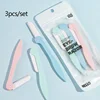 3PCS Portable Eyebrow Trimmer Safe Eyebrow Shaper Foldable Eyebrow Trimmer Razor Blade Razor Women's Makeup Tools 6