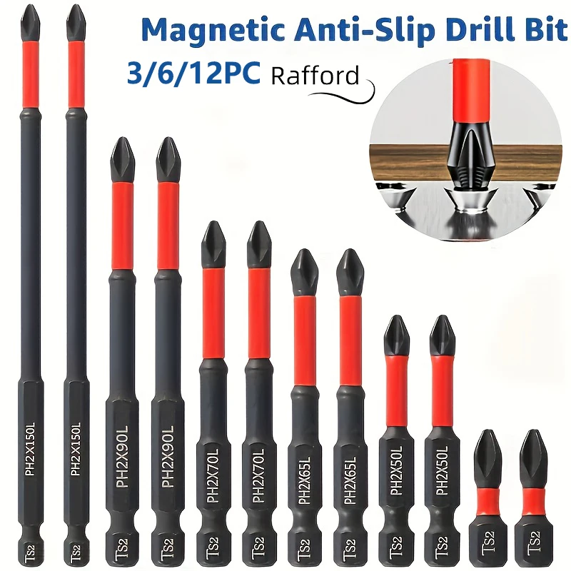 MagneticNon-SlipDrillBitSet3/6/12Pieces,S2Steel,CrossheadandImpactDrillBits,SuitableforElectricandHandDrivers-AliExpress1420