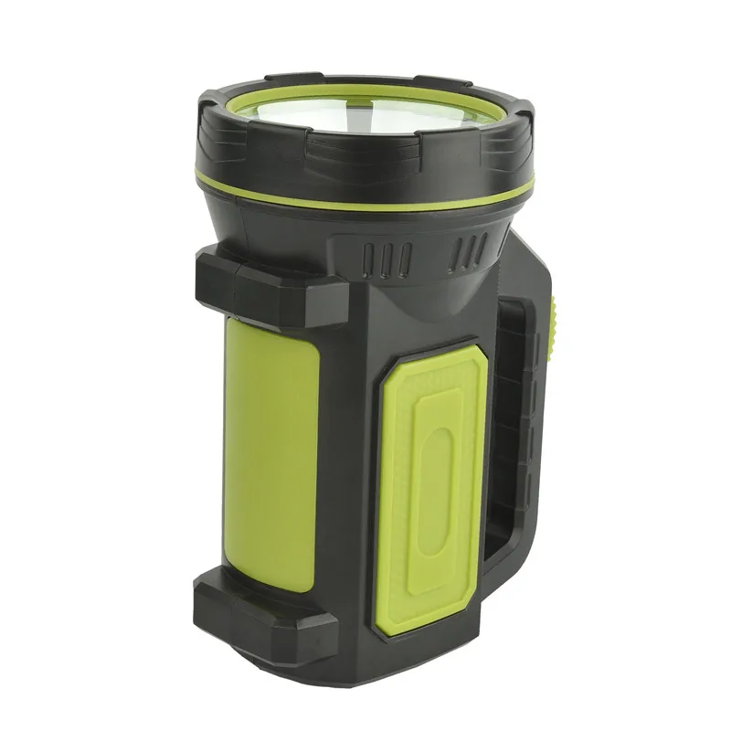 Portable Hand Lamp Rechargeable LED Strong Searchlight Flashlight 2 Lighting Modes Emergency Hiking Camping Energe Saving Torch