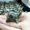 6CM Natural Pyrite Rock Quartz Crystals Carved Tortoise Home Office Decorations Reiki Healing Turtle Animal Ornaments Folk Craft 3