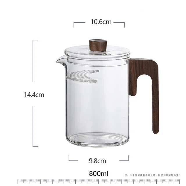 Teiera In Vetro Borosilicato Ecooe 1500ml Con Filtro Acciaio Inox - Resistente Al Calore - Foto 4
