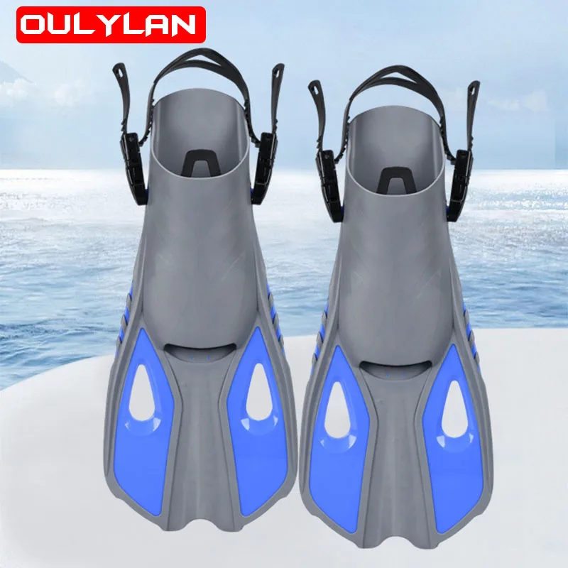 

Oulylan Snorkel Fins Adjustable Swim Flippers Travel Size Short Swimming Fins Open Heel For Snorkeling Diving Adult Men Women