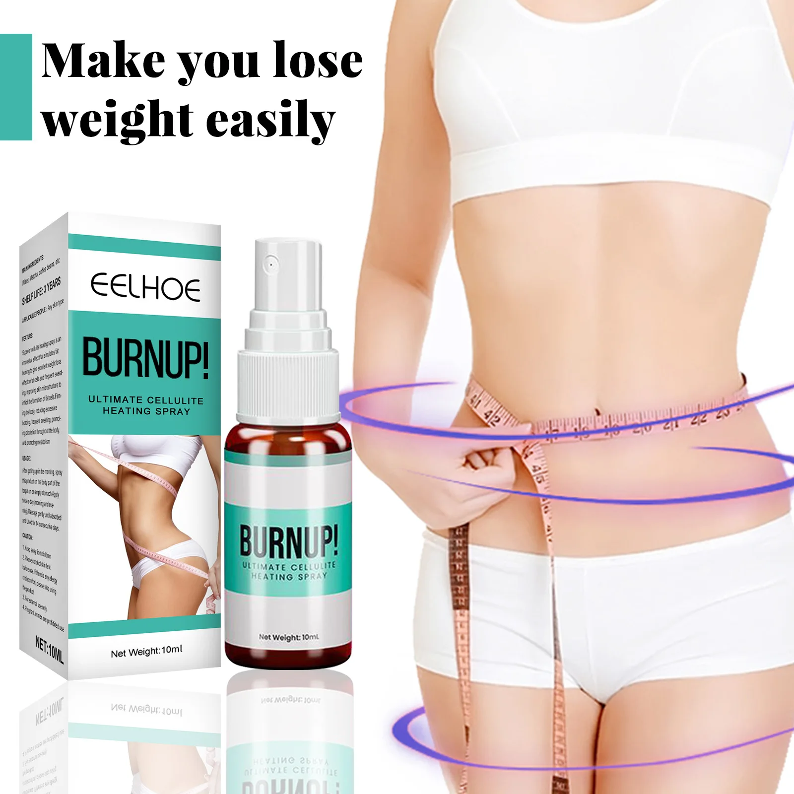 

Fat Burner Spray Weight Loss Body Slimming Spray for Fat Removal Body Shaper for Arms Legs Thighs Abdomen Firming Slimming