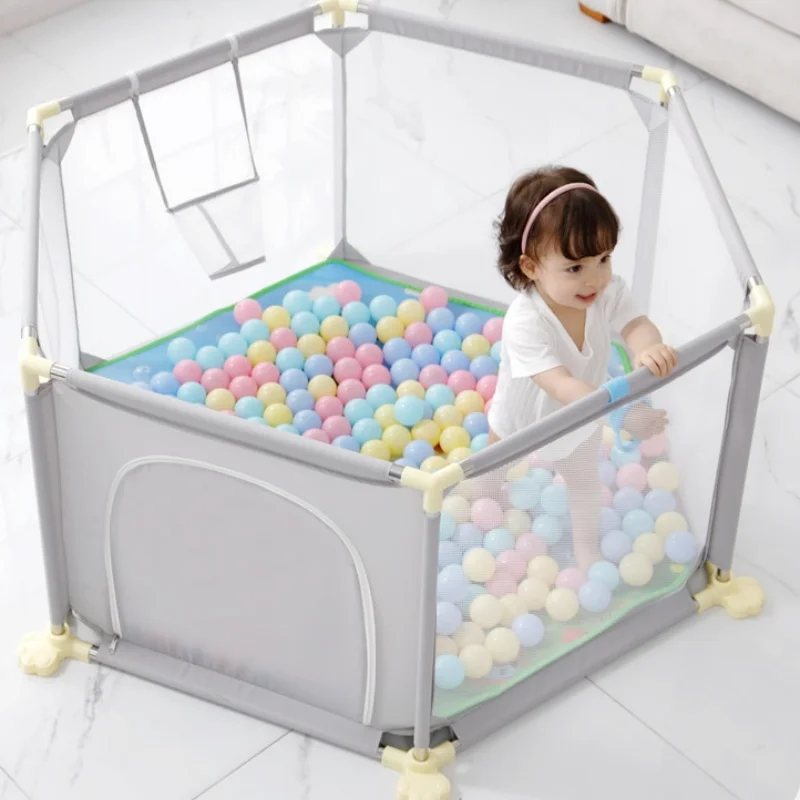 Baby indoor play fence Children home ground fence baby crawling mat protective against falling toddler grid bar