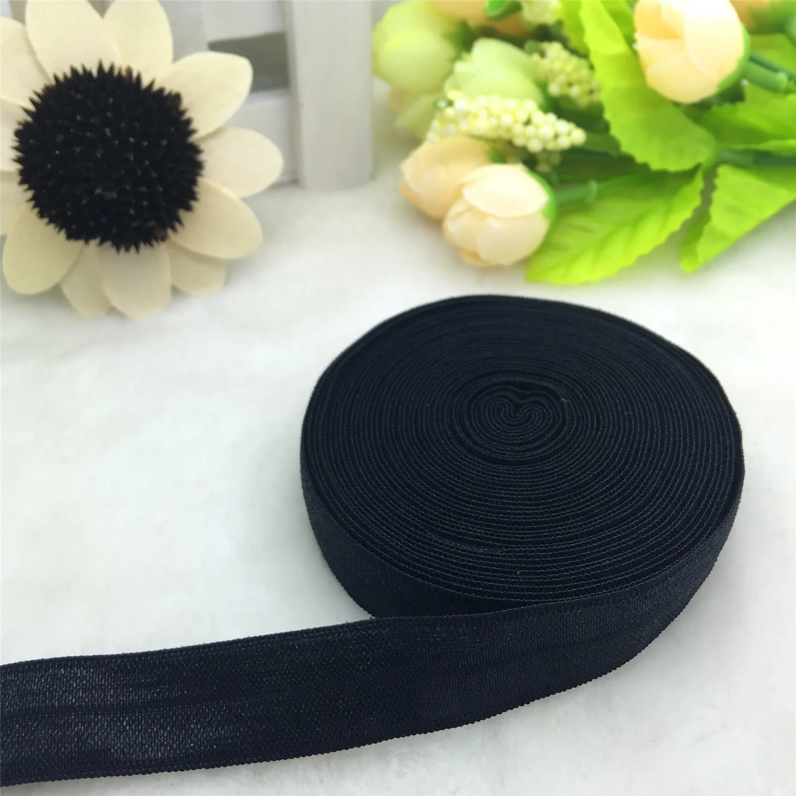 Versatile Satin Elastic Band for DIY Crafts, 15mm, 5/8 Width, Multiple Yard Options