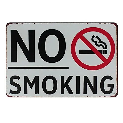 

metal tin sign no Smoking Bar Cafe Garage Wall Decor Retro Vintage 7.87 X 11.8 inch