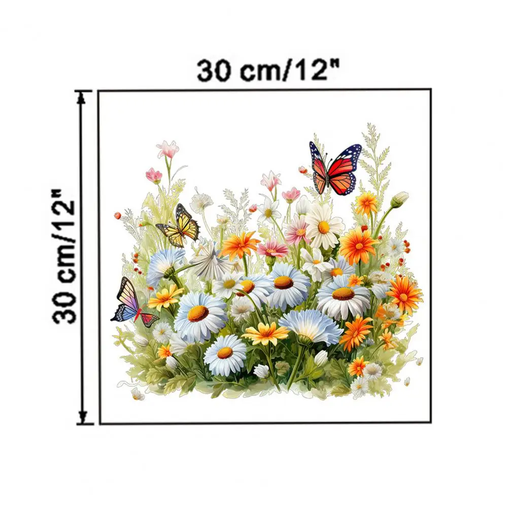 Description Picture 2 of itemWall Stickers Butterfly Flower Removable Wall Decal Self Adhesive Toilet Bathroom Refrigerator Sticker Living Room Bedroom Decor