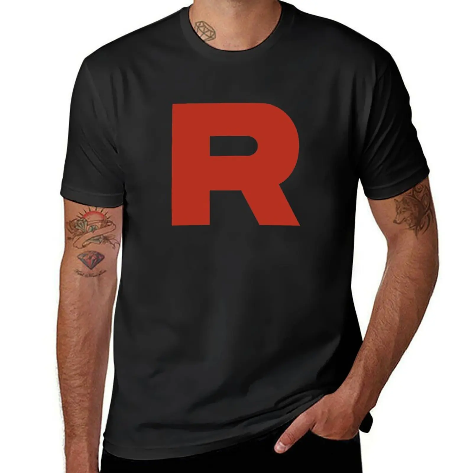 

Футболка с логотипом Team Rocket, винтажная Мужская футболка funnys, графическая футболка
