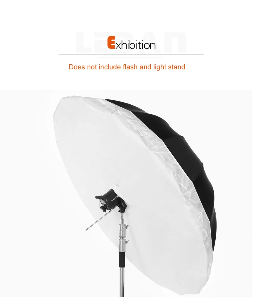 Studio Photography Umbrella Diffuser Cover 60''150cm for 60"150cm Black White R