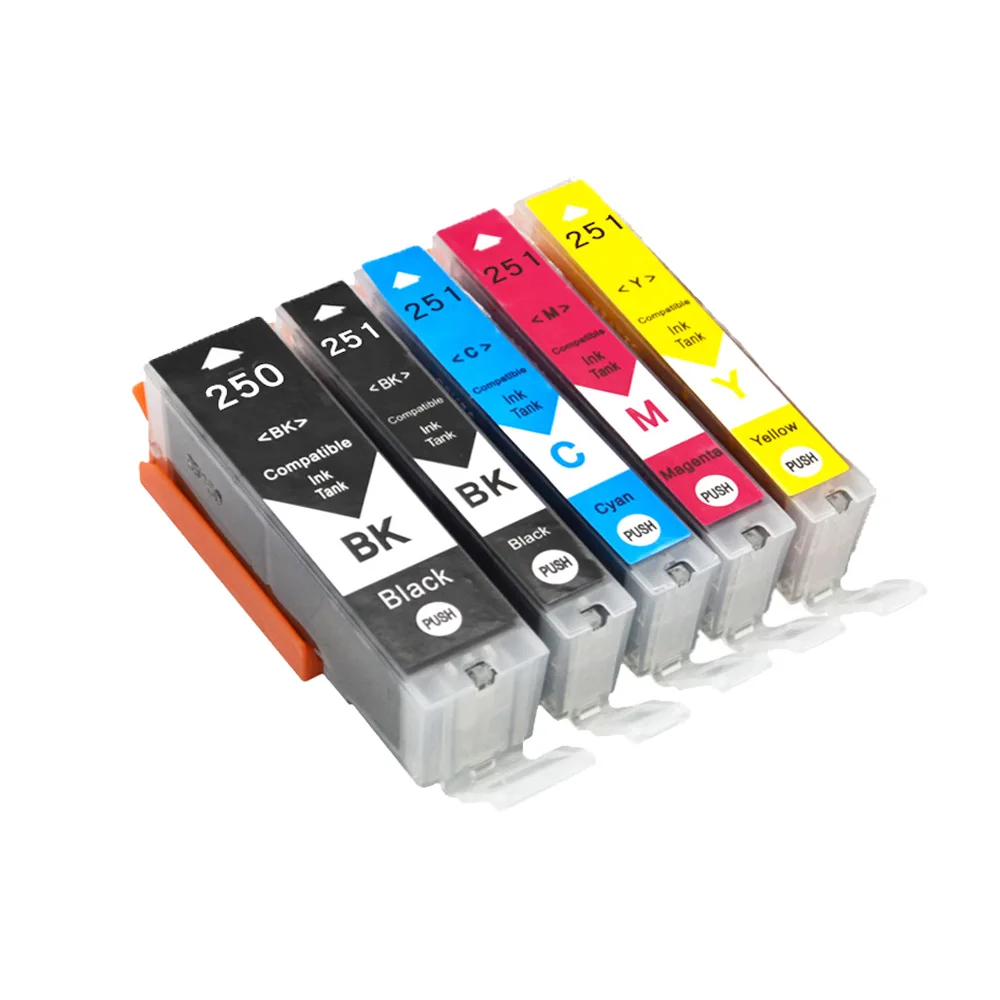 PGI250 PGI-250 CLI-251 ink cartridge For canon PIXMA MG5420 MG5422 MG5520 MG5522 MG6420 IP7220 MX722 MX922 IX6820 printer