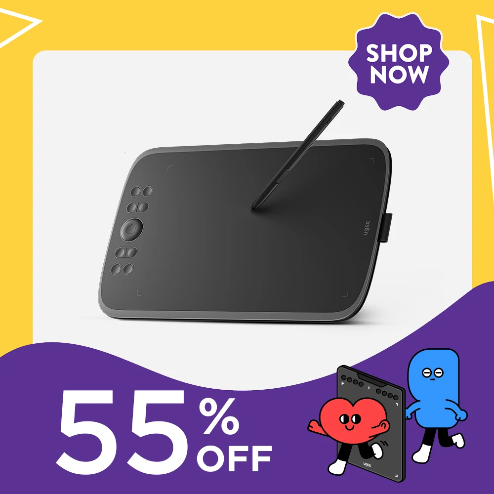 Tablet de Desenho Profissional Desenho Gráfico Placa Digital Bloco de Escrita com Caneta para pc Janelas Design Infantil Ugee-m908 M808