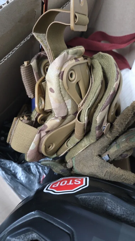 Tactical Combat Knee & Elbow Protective Pads Set for Outdoor CS Paintball Game Cycling Safety Skateboarding Gear Skates Knee Protection Guard Pads photo review